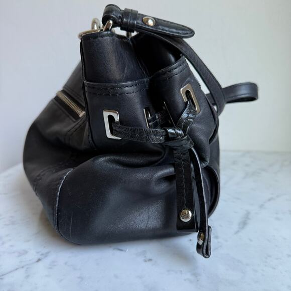 Coach Black Leather Shoulder Bag Peyton 14522 – Chain Strap Y2K Carryall - Picture 4 of 16